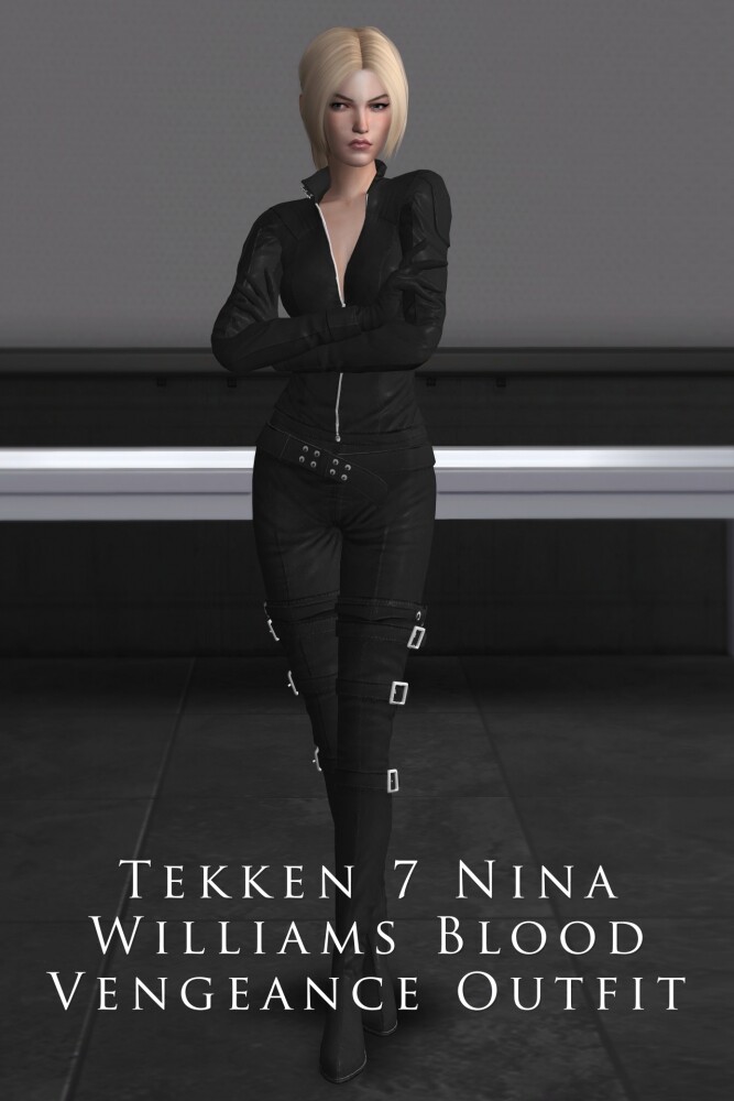 Tekken 7 Nina Williams Blood Vengeance Outfit at Astya96 - The Sims 4  Catalog