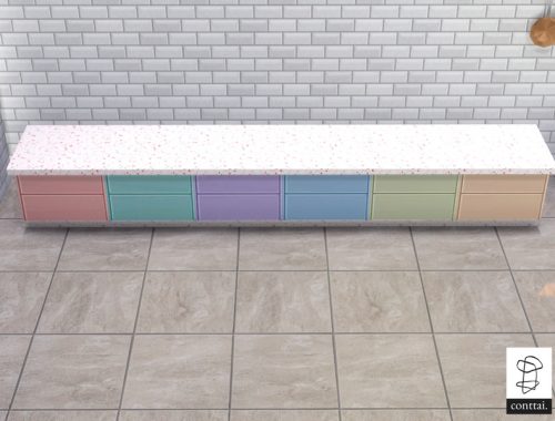 Terrazzo Pastel Isle Counter recolor