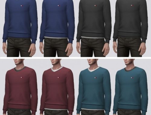 TH V Neck Sweater (P) at Darte77