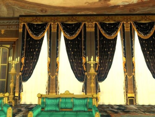 The Beauharnais hotel Fireplace & Curtains at Anna Quinn Stories