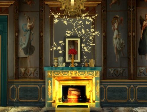 The Beauharnais hotel Fireplace & Curtains at Anna Quinn Stories