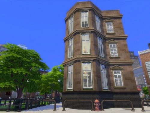 The Brownstone – Elementary house by Emyclarinet at Mod The Sims
