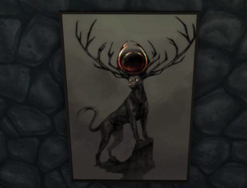 THE FAMILIARS wall art at Paradoxx Sims