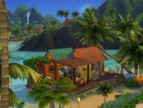 The Looter’s Cabin Off-The-Grid No CC by Caradriel at Mod The Sims