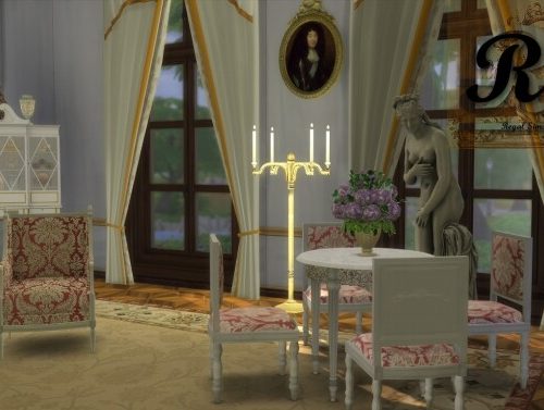The Neoclassical Living Room at Regal Sims