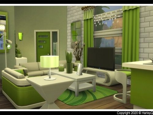 The Yoda Plumbob house at Harley Quinn’s Nuthouse