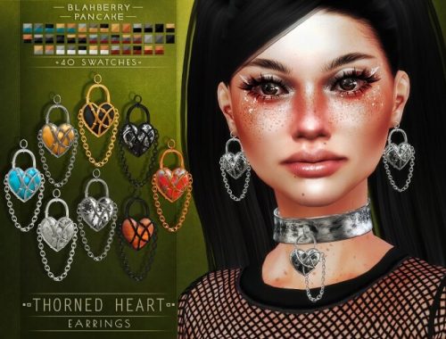 Thorned Heart Choker, Earrings, Bracelet & Ring at Blahberry Pancake