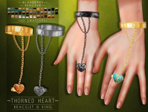 Thorned Heart Choker, Earrings, Bracelet & Ring at Blahberry Pancake