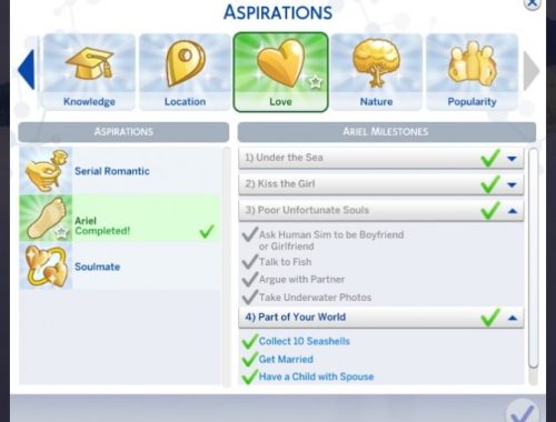 Three Mermaid Aspirations by MarieLynette at Mod The Sims