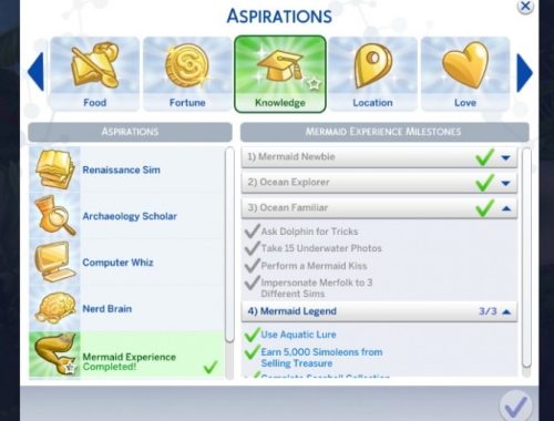 Three Mermaid Aspirations by MarieLynette at Mod The Sims