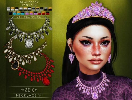 Tiara, necklaces & earrings at Blahberry Pancake