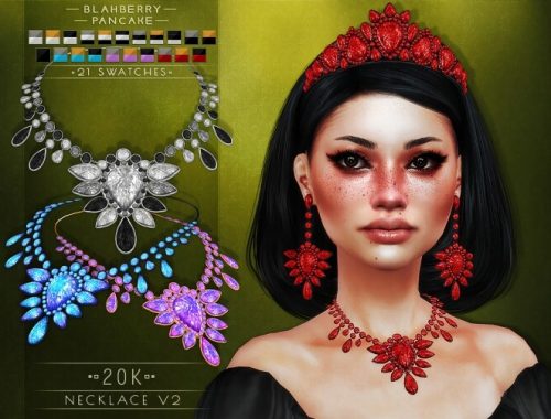 Tiara, necklaces & earrings at Blahberry Pancake