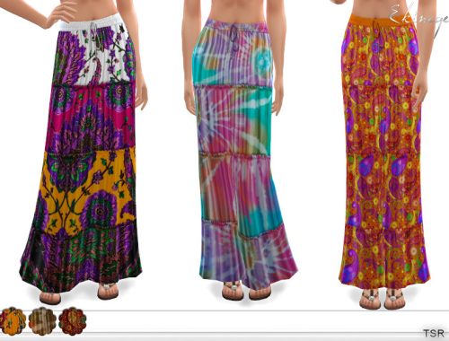 Tiered Printed Maxi Skirt