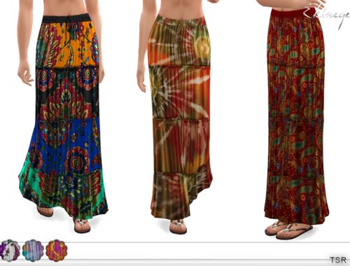 Tiered Printed Maxi Skirt