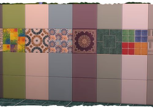 Tile wall by Chalipo at All 4 Sims