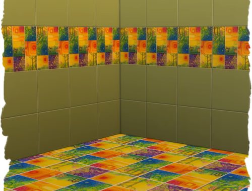 Tile wall by Chalipo at All 4 Sims