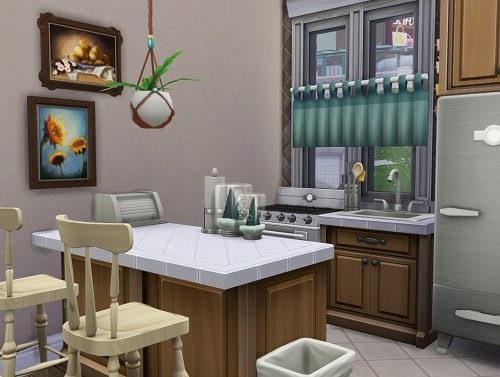 TINY APARTMENT FOR 8 SIMS at Aveline Sims
