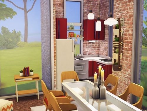 Tiny Living Home for 8 Sims at Miss Ruby Bird