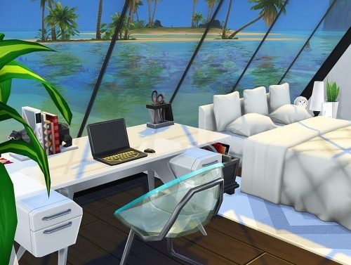 TINY MODERN A-FRAME HOUSE at Aveline Sims