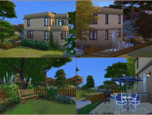 Tiny Semi Modern Double House by oumamea at Mod The Sims