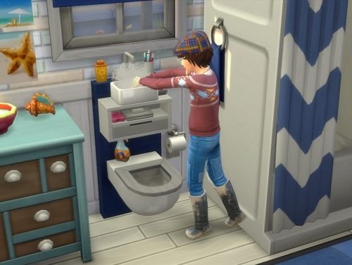 Tiny Spa Toilet/Sink Combo by K9DB at Mod The Sims