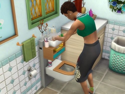 Tiny Spa Toilet/Sink Combo by K9DB at Mod The Sims