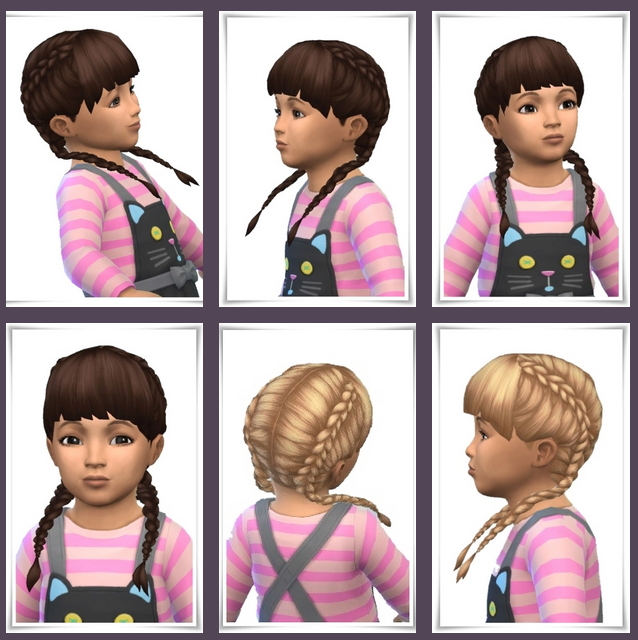 Girls Double Braids At Birksches Sims Blog Sims 4 Upd