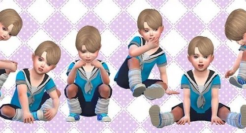 Toddler pose 11-Sit at A-luckyday
