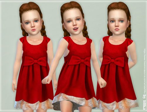 Toddler Sleeveless Dress with Bow