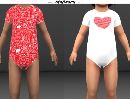 Toddler's Valentines Onesies