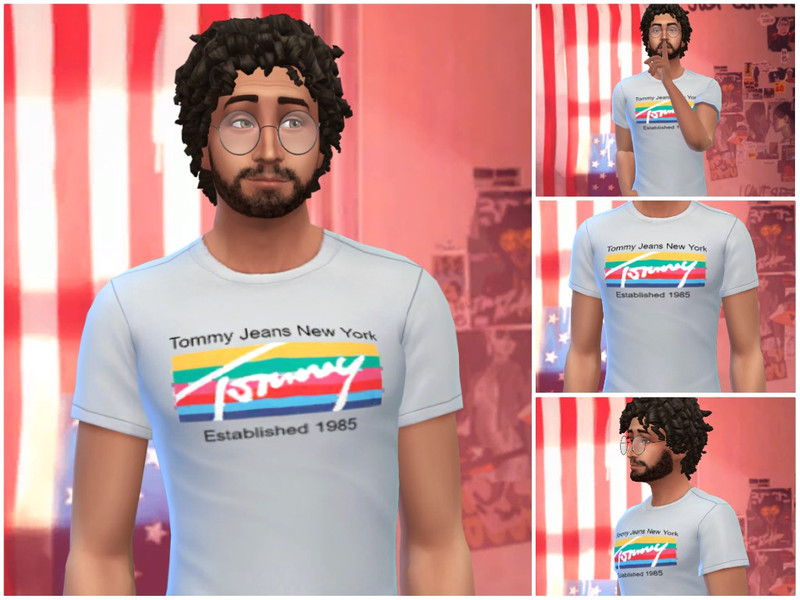 Gå forud Registrering stum Tommy Hilfiger Rainbow t-shirt - The Sims 4 Catalog