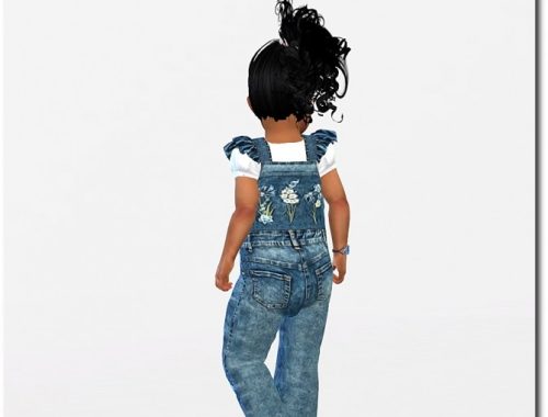 Top, Ruffle Jumpsuit and shoes at Sims4-Boutique