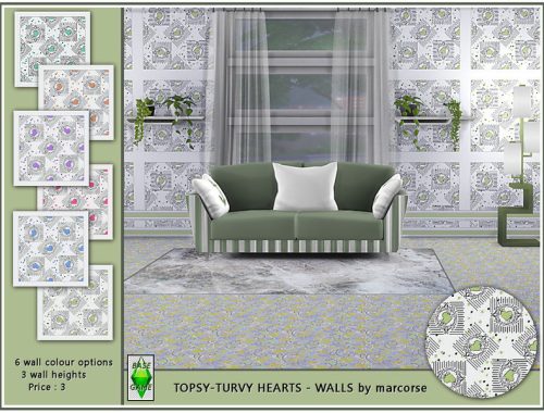 Topsy-Turvy Hearts - Walls by marcorse