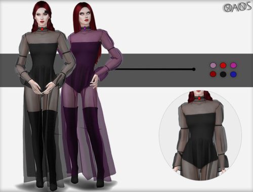 Transparent Dress With Choker