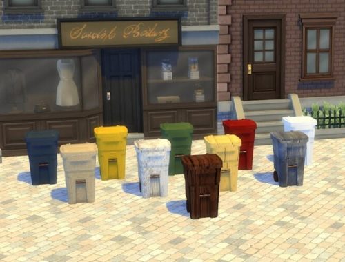 Trash and Garbage bins at KyriaT’s Sims 4 World
