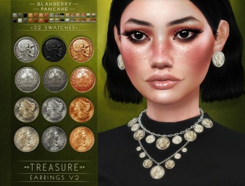 Treasure necklace and earrings at Blahberry Pancake