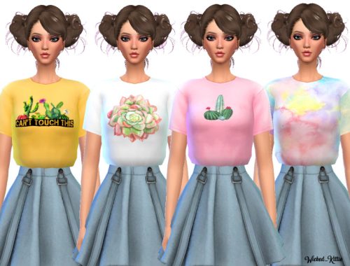 Trendy Cropped Tees - Mesh Needed