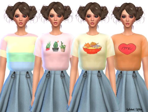 Trendy Cropped Tees - Mesh Needed