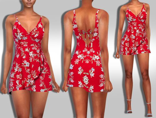 Trendy Floral Ruffle Mini Dress