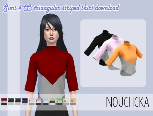 Triangular striped shirt
