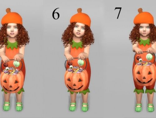 Trick or Treat! Pumpkin bucket and pose pack at Sims 4 Studio