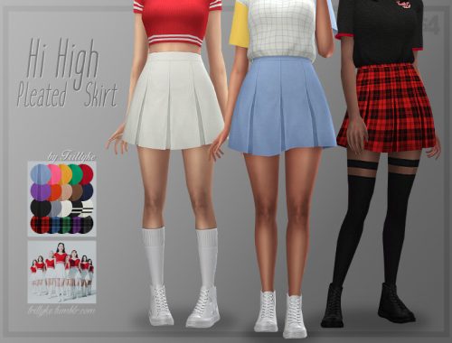 Trillyke - Hi High Pleated Skirt