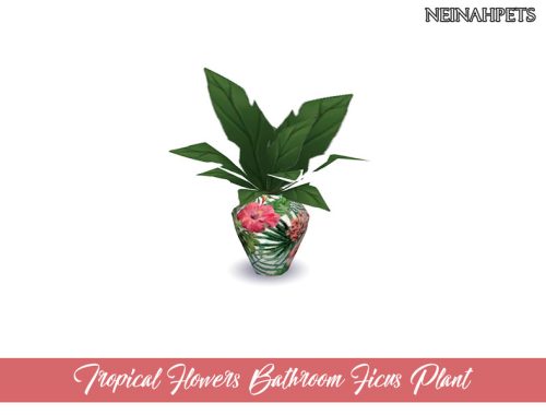 Tropical Flowers Bathroom Accessories