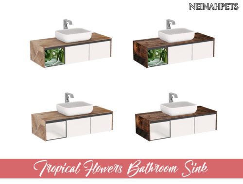 Tropical Flowers Bathroom