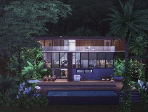 Tropical Modern Villa CC Free at GravySims