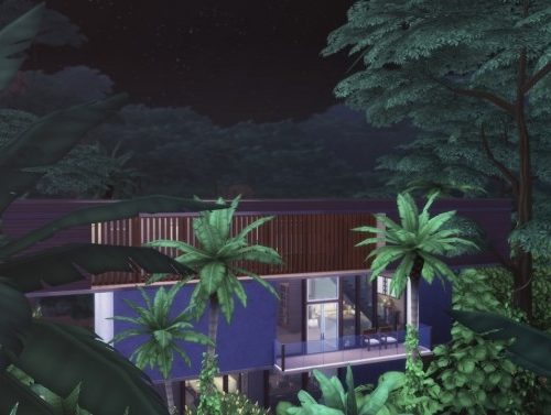 Tropical Modern Villa CC Free at GravySims