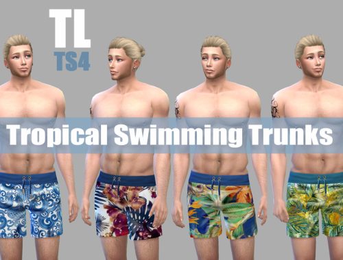 Tropical Swimming Trunks