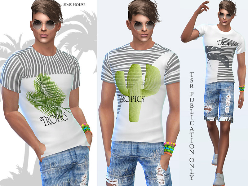 Tropics men's T-shirt - The Sims 4 Catalog