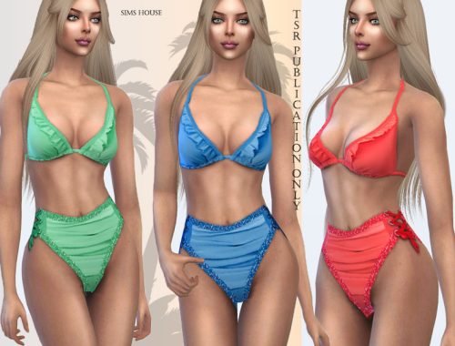 Tropics swimsuit with ruffles on bra