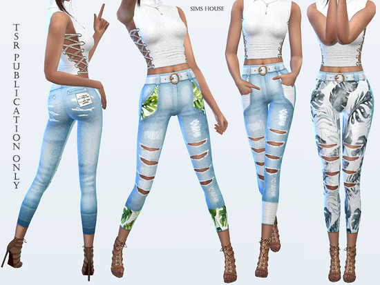 Tropics women's pants - The Sims 4 Catalog